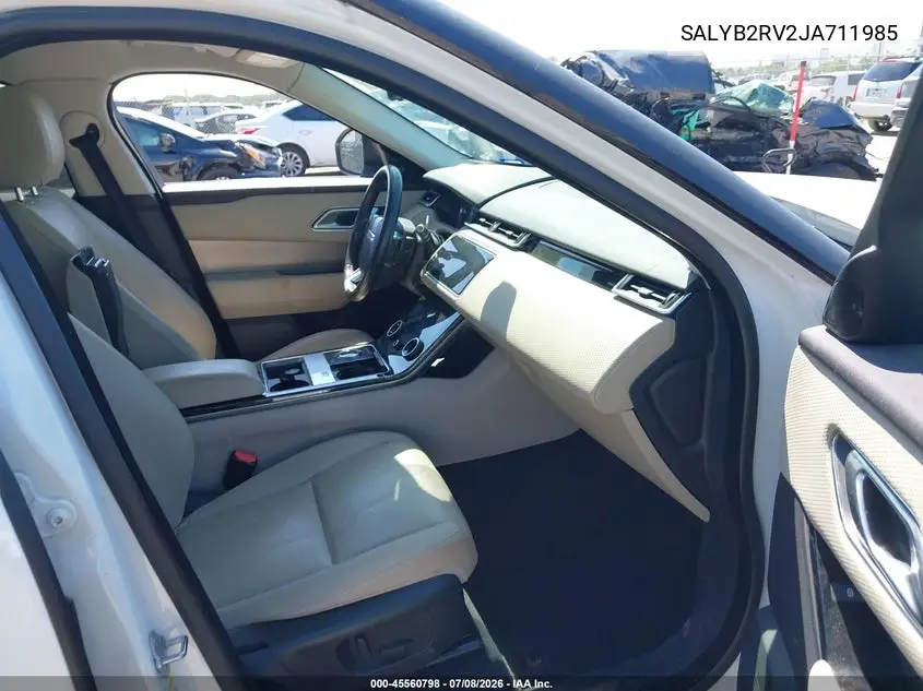 2018 Land Rover Range Rover Velar P380 S VIN: SALYB2RV2JA711985 Lot: 45560798