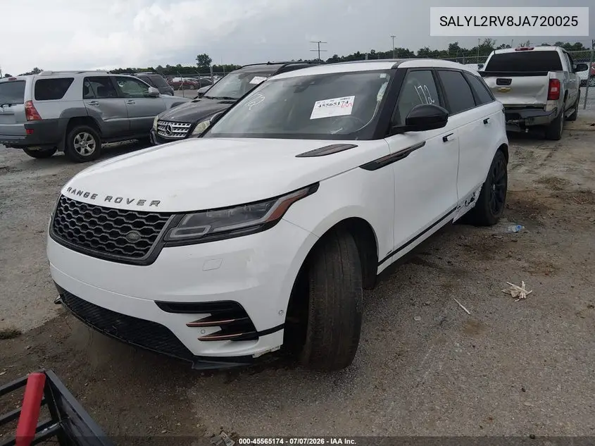 2018 Land Rover Range Rover Velar P380 Se R-Dynamic VIN: SALYL2RV8JA720025 Lot: 45565174
