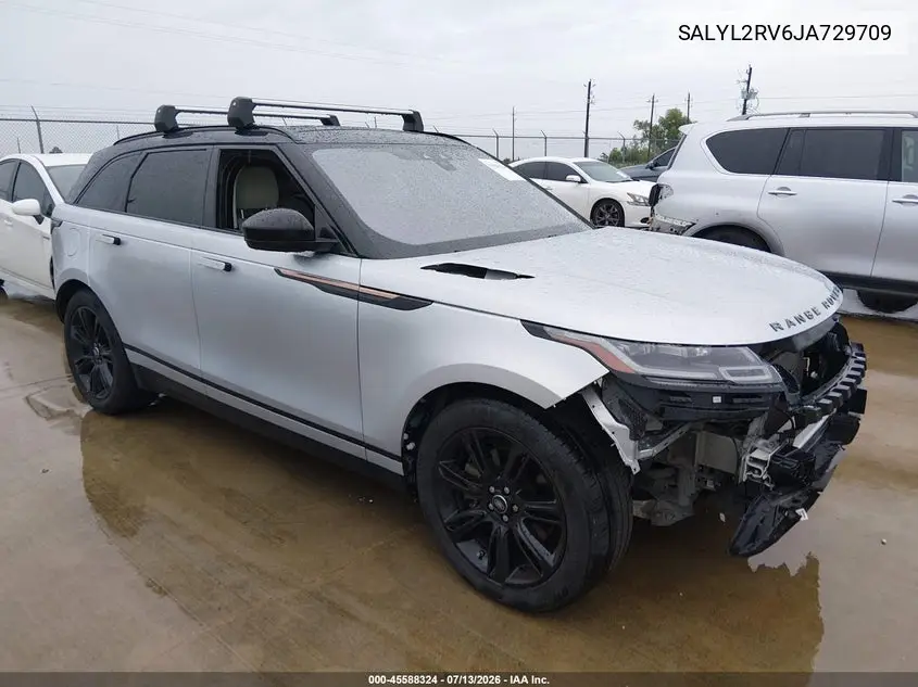 2018 Land Rover Range Rover Velar P380 Se R-Dynamic VIN: SALYL2RV6JA729709 Lot: 45588324