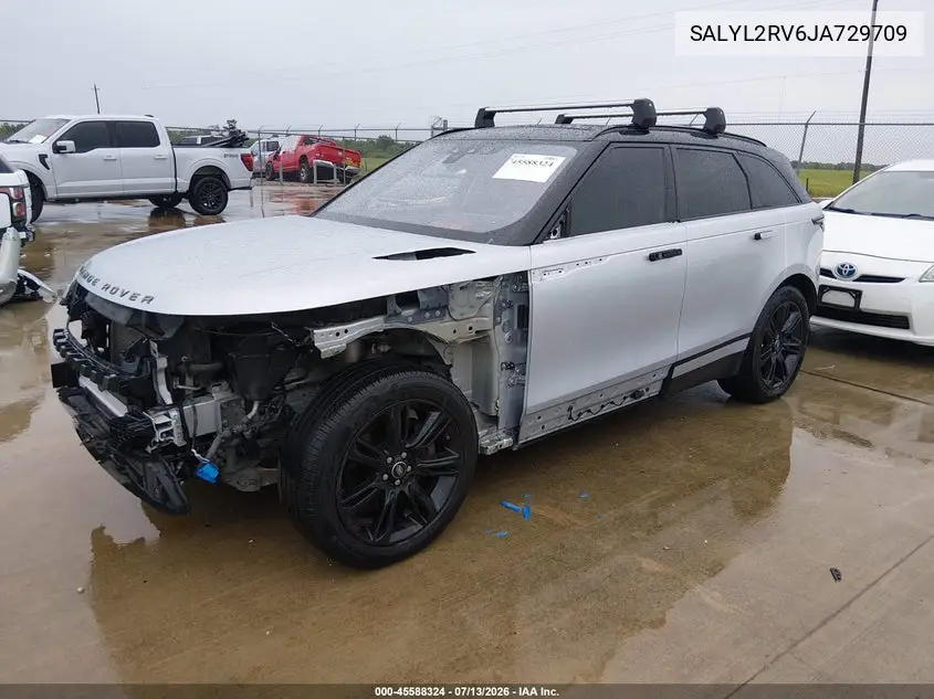 2018 Land Rover Range Rover Velar P380 Se R-Dynamic VIN: SALYL2RV6JA729709 Lot: 45588324