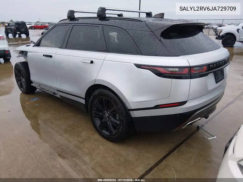 2018 Land Rover Range Rover Velar P380 Se R-Dynamic VIN: SALYL2RV6JA729709 Lot: 45588324