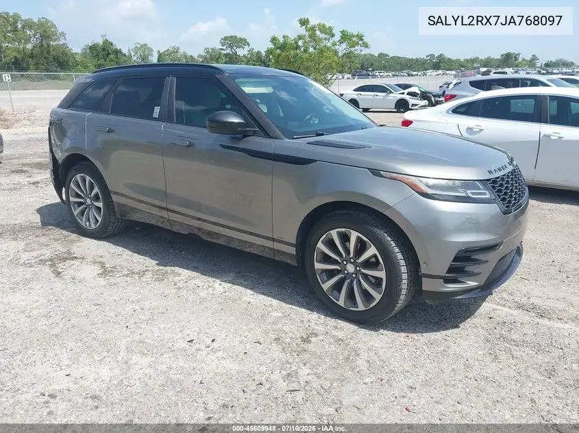 2018 Land Rover Range Rover Velar P250 Se R-Dynamic VIN: SALYL2RX7JA768097 Lot: 45609948