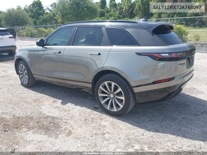 2018 Land Rover Range Rover Velar P250 Se R-Dynamic VIN: SALYL2RX7JA768097 Lot: 45609948