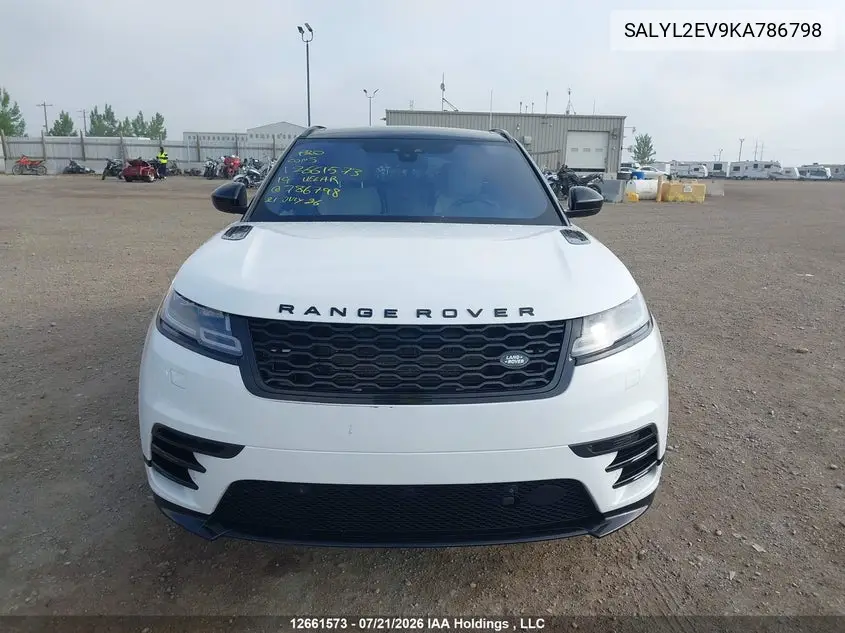 2019 Land Rover Range Rover Velar R-Dynamic Se VIN: SALYL2EV9KA786798 Lot: 12661573