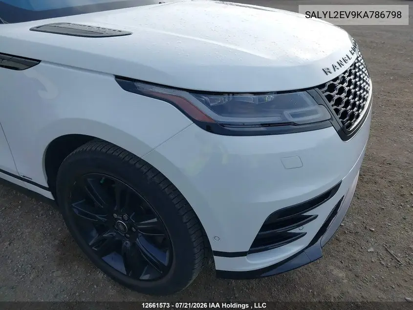 2019 Land Rover Range Rover Velar R-Dynamic Se VIN: SALYL2EV9KA786798 Lot: 12661573