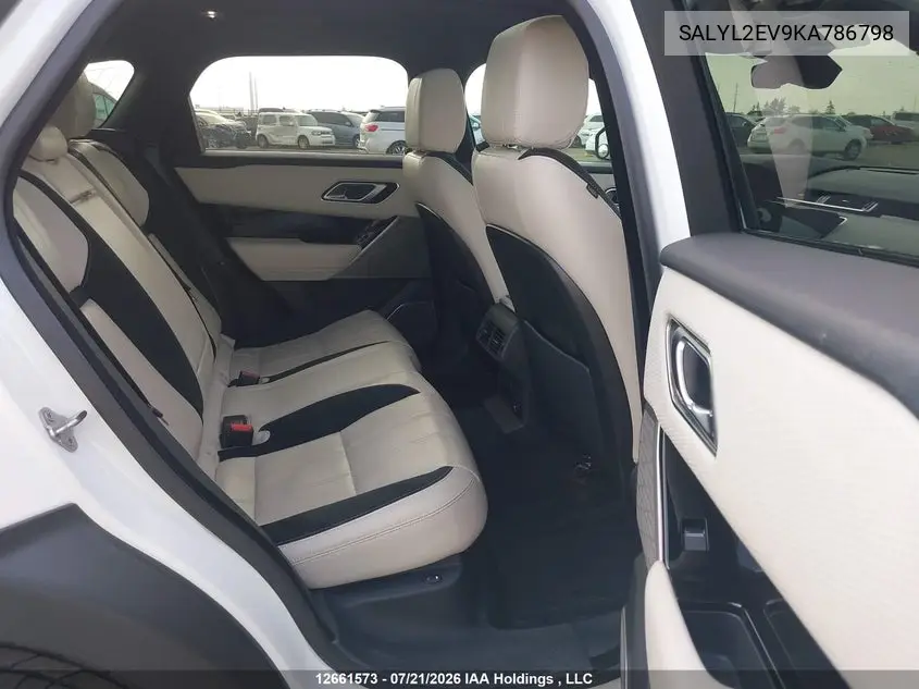 2019 Land Rover Range Rover Velar R-Dynamic Se VIN: SALYL2EV9KA786798 Lot: 12661573