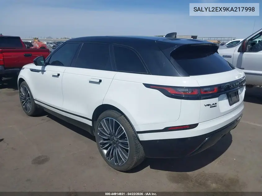 2019 Land Rover Range Rover Velar P250 R-Dynamic Se VIN: SALYL2EX9KA217998 Lot: 44914931