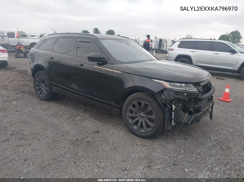 SALYL2EXXKA796970 2019 Land Rover Range Rover Velar P250 R-Dynamic Se