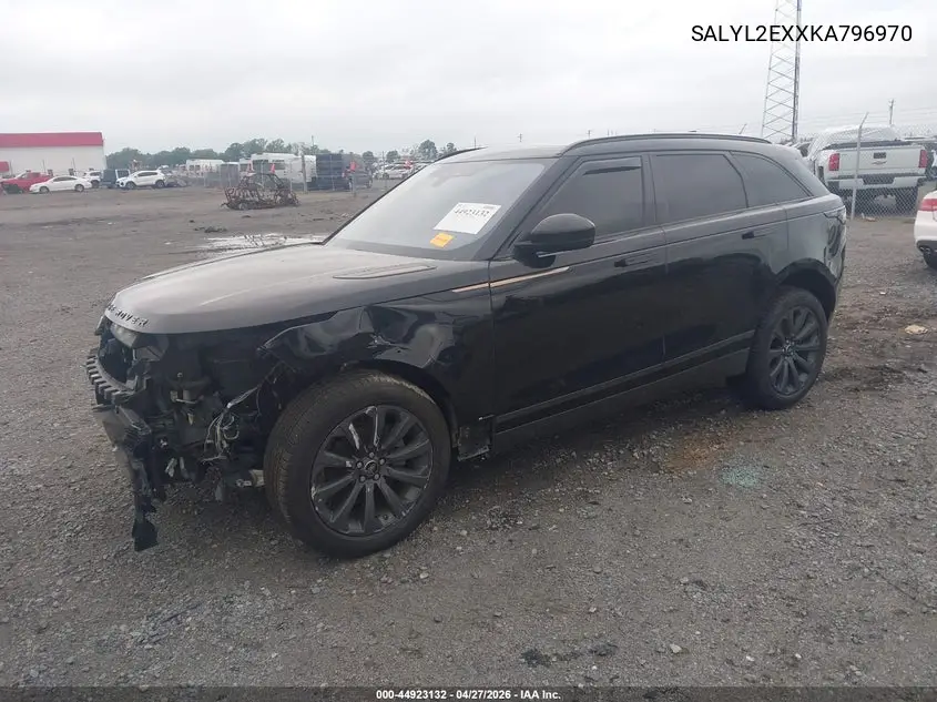 SALYL2EXXKA796970 2019 Land Rover Range Rover Velar P250 R-Dynamic Se