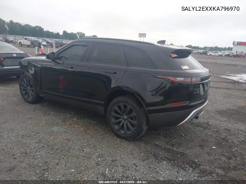 SALYL2EXXKA796970 2019 Land Rover Range Rover Velar P250 R-Dynamic Se
