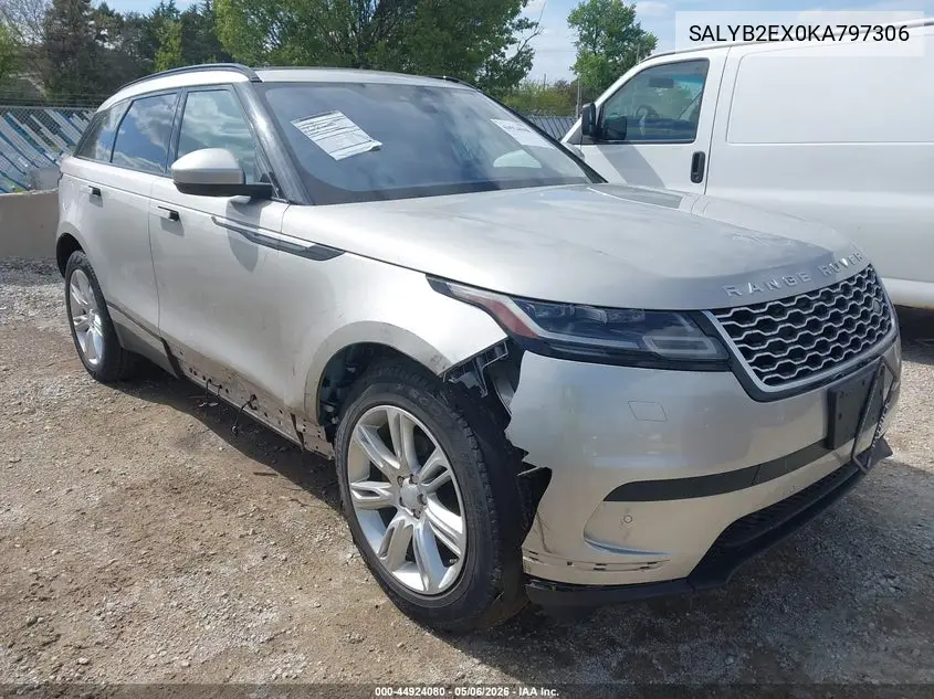 2019 Land Rover Range Rover Velar P250 S VIN: SALYB2EX0KA797306 Lot: 44924080