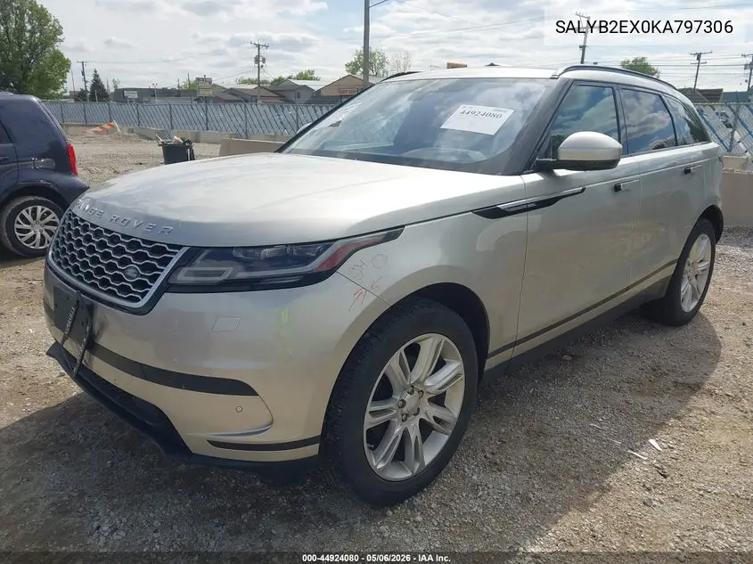 2019 Land Rover Range Rover Velar P250 S VIN: SALYB2EX0KA797306 Lot: 44924080