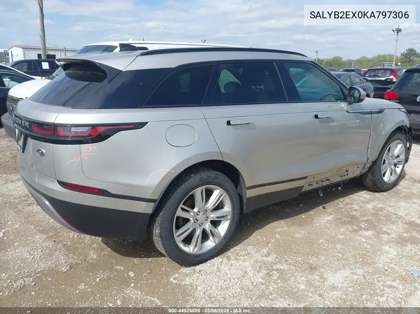 2019 Land Rover Range Rover Velar P250 S VIN: SALYB2EX0KA797306 Lot: 44924080