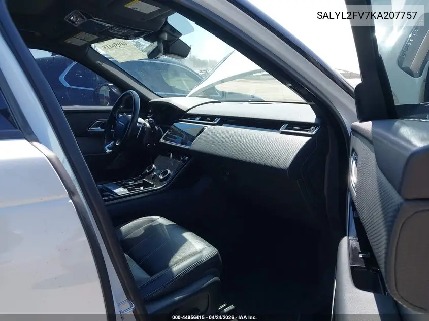 2019 Land Rover Range Rover Velar P340 R-Dynamic Se/P380 R-Dynamic Se VIN: SALYL2FV7KA207757 Lot: 44956415
