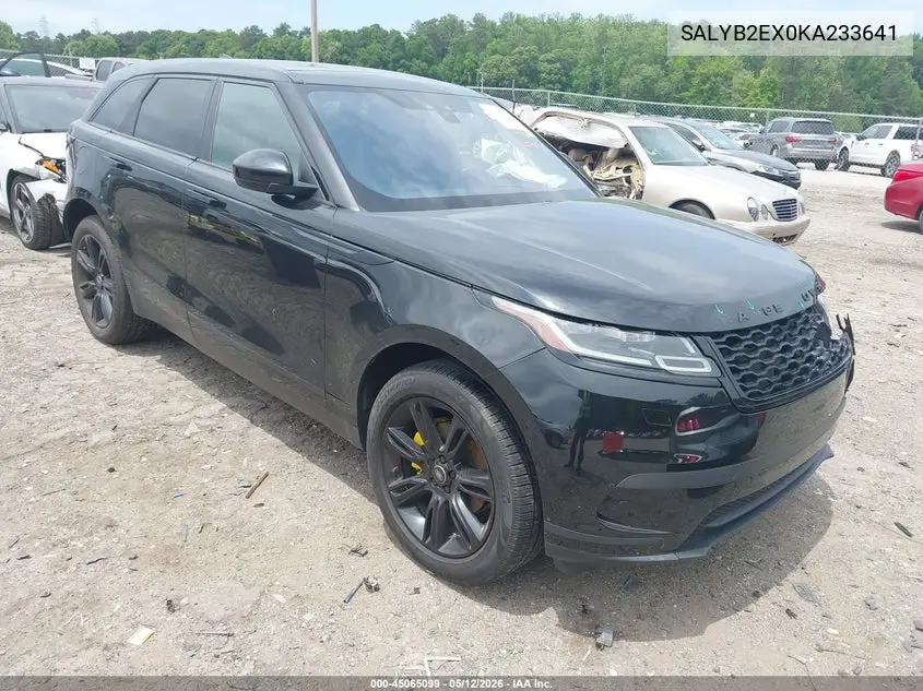 2019 Land Rover Range Rover Velar P250 S VIN: SALYB2EX0KA233641 Lot: 45065099