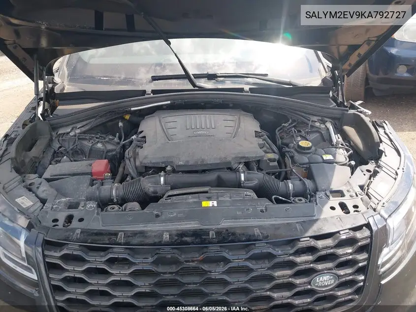 2019 Land Rover Range Rover Velar P380 R-Dynamic Hse VIN: SALYM2EV9KA792727 Lot: 45308664