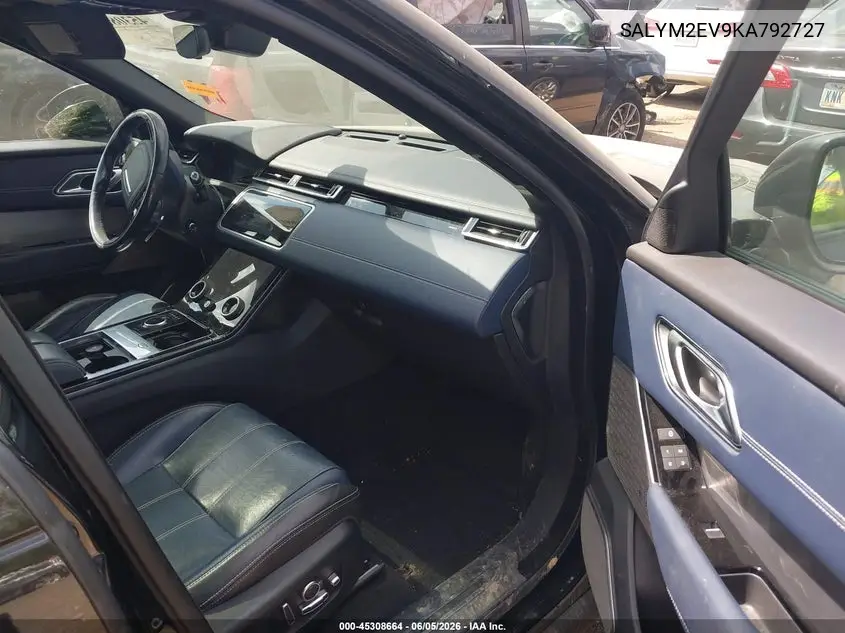 2019 Land Rover Range Rover Velar P380 R-Dynamic Hse VIN: SALYM2EV9KA792727 Lot: 45308664