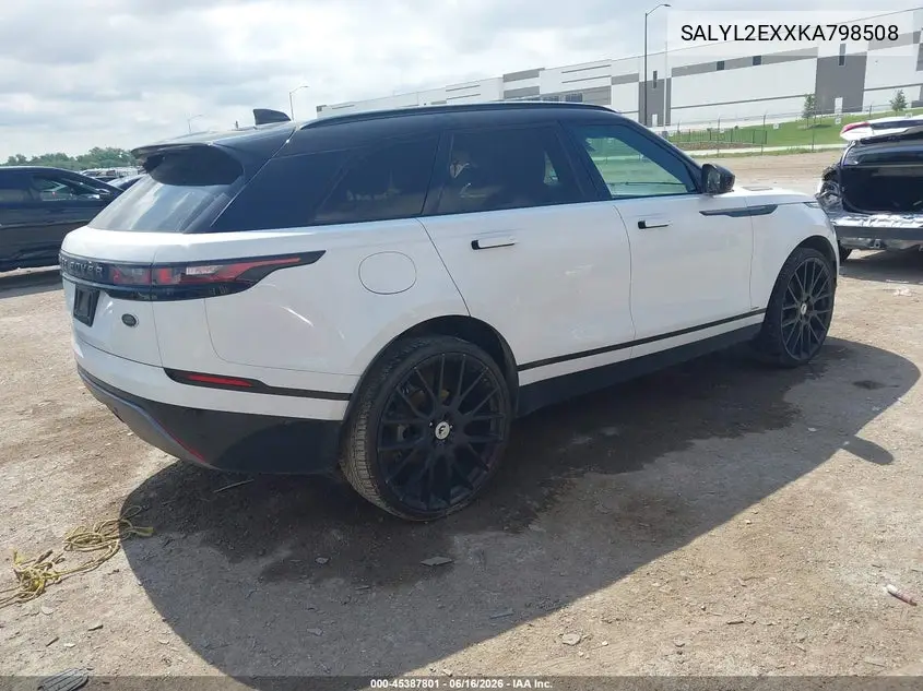2019 Land Rover Range Rover Velar P250 R-Dynamic Se VIN: SALYL2EXXKA798508 Lot: 45387801
