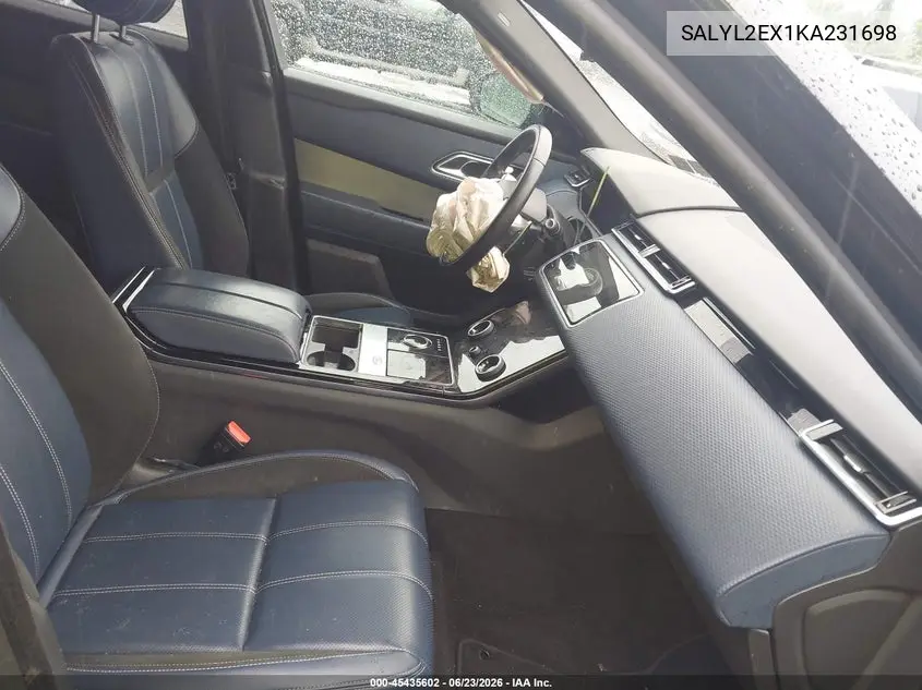2019 Land Rover Range Rover Velar P250 R-Dynamic Se VIN: SALYL2EX1KA231698 Lot: 45435602