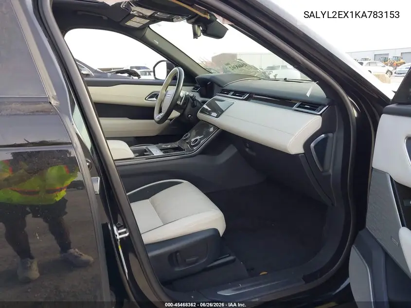 2019 Land Rover Range Rover Velar P250 R-Dynamic Se VIN: SALYL2EX1KA783153 Lot: 45468362