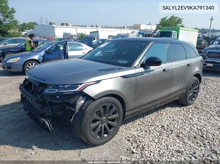 2019 Land Rover Range Rover Velar P340 R-Dynamic Se/P380 R-Dynamic Se VIN: SALYL2EV9KA791340 Lot: 45482704
