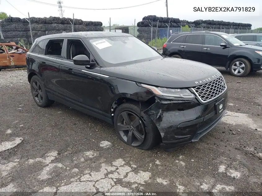 2019 Land Rover Range Rover Velar P250 S VIN: SALYB2EX2KA791829 Lot: 45558688