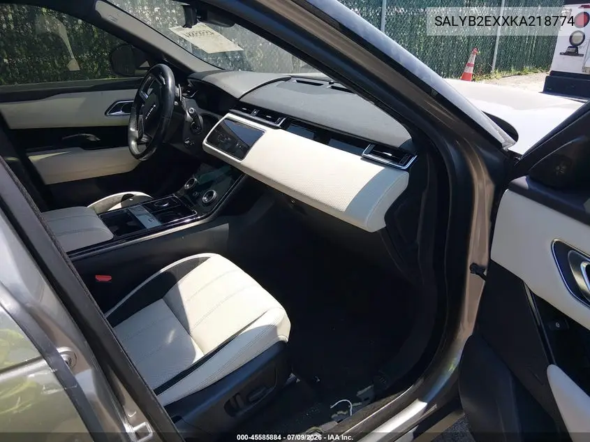 2019 Land Rover Range Rover Velar P250 S VIN: SALYB2EXXKA218774 Lot: 45585884