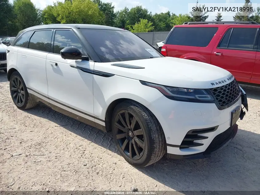 2019 Land Rover Range Rover Velar P340 R-Dynamic Se/P380 R-Dynamic Se VIN: SALYL2FV1KA218995 Lot: 45635609