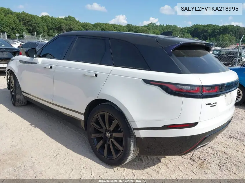 2019 Land Rover Range Rover Velar P340 R-Dynamic Se/P380 R-Dynamic Se VIN: SALYL2FV1KA218995 Lot: 45635609