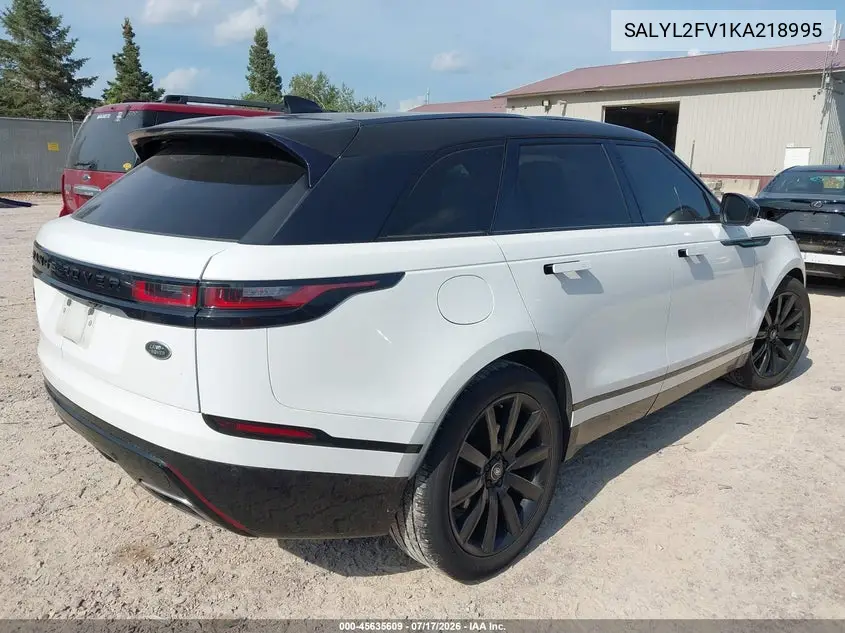 2019 Land Rover Range Rover Velar P340 R-Dynamic Se/P380 R-Dynamic Se VIN: SALYL2FV1KA218995 Lot: 45635609