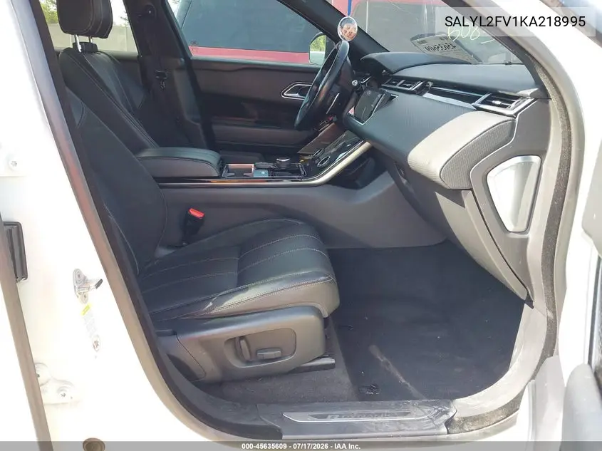 2019 Land Rover Range Rover Velar P340 R-Dynamic Se/P380 R-Dynamic Se VIN: SALYL2FV1KA218995 Lot: 45635609