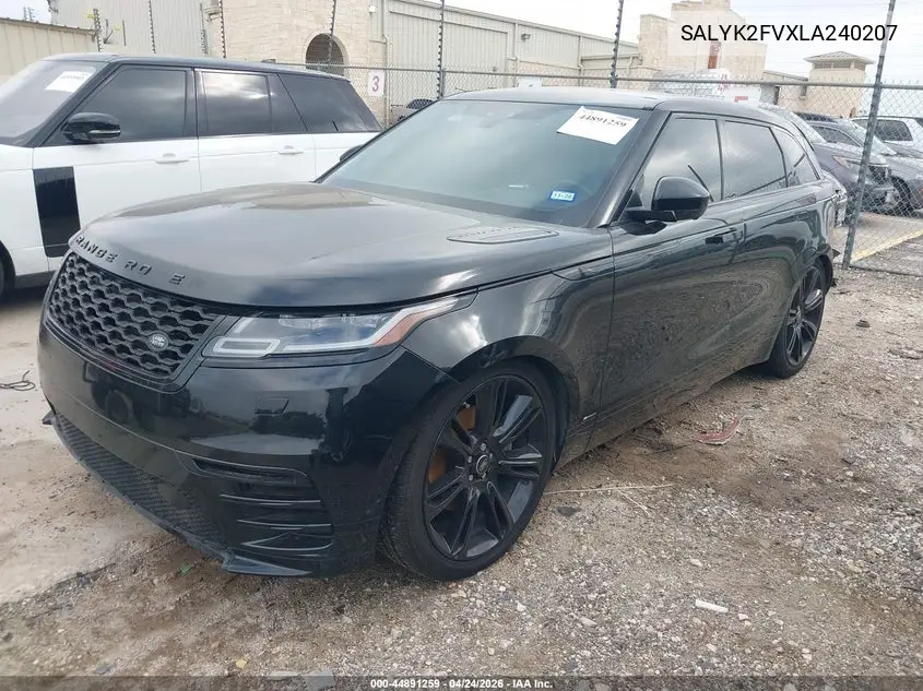 2020 Land Rover Range Rover Velar P340 R-Dynamic S VIN: SALYK2FVXLA240207 Lot: 44891259