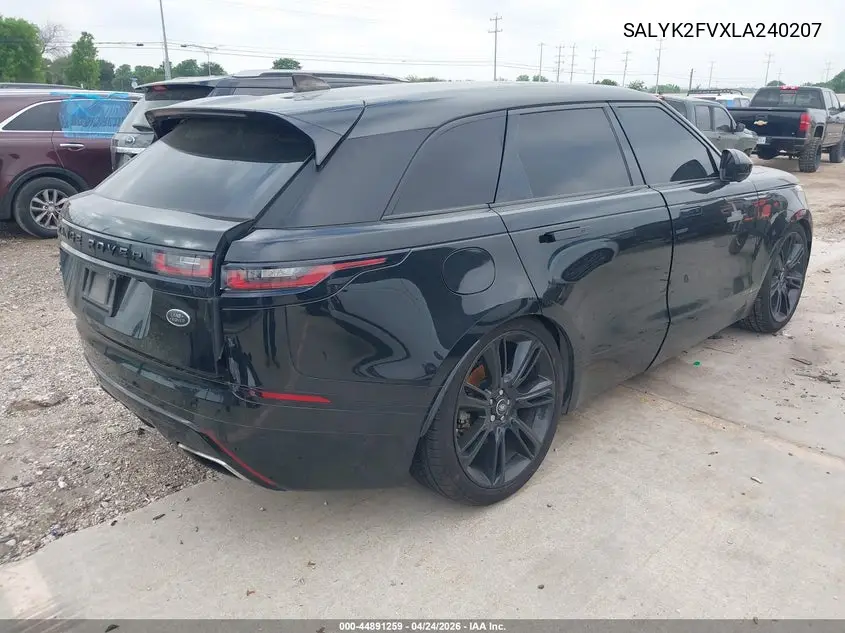2020 Land Rover Range Rover Velar P340 R-Dynamic S VIN: SALYK2FVXLA240207 Lot: 44891259