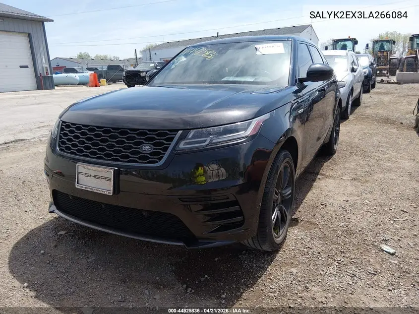 2020 Land Rover Range Rover Velar P250 R-Dynamic S VIN: SALYK2EX3LA266084 Lot: 44925836