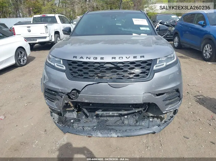2020 Land Rover Range Rover Velar P250 R-Dynamic S VIN: SALYK2EX3LA260236 Lot: 44963455