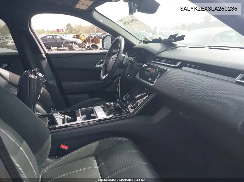 2020 Land Rover Range Rover Velar P250 R-Dynamic S VIN: SALYK2EX3LA260236 Lot: 44963455