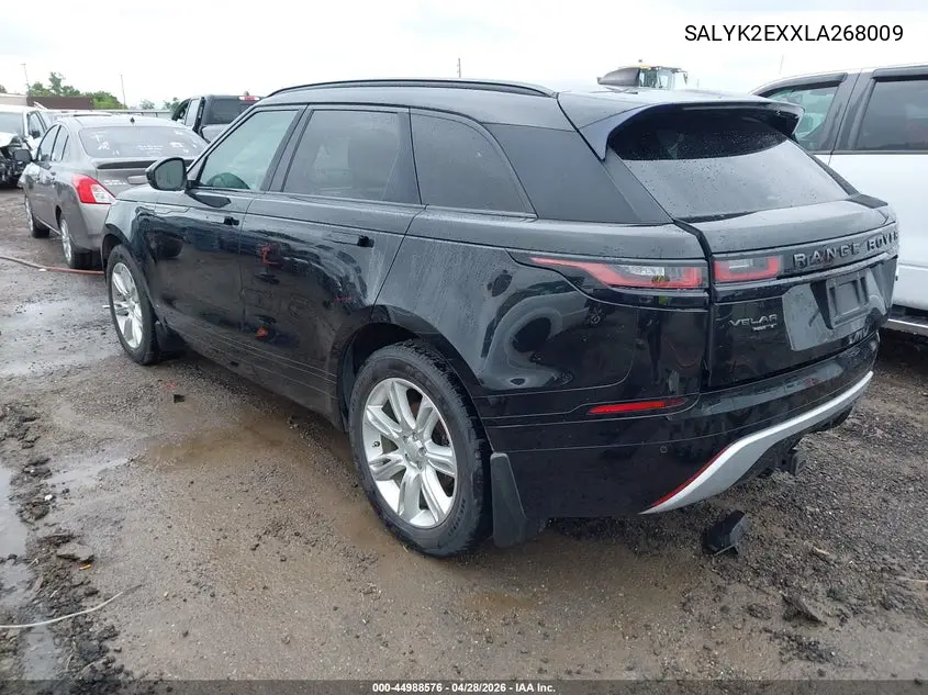 2020 Land Rover Range Rover Velar P250 R-Dynamic S VIN: SALYK2EXXLA268009 Lot: 44988576