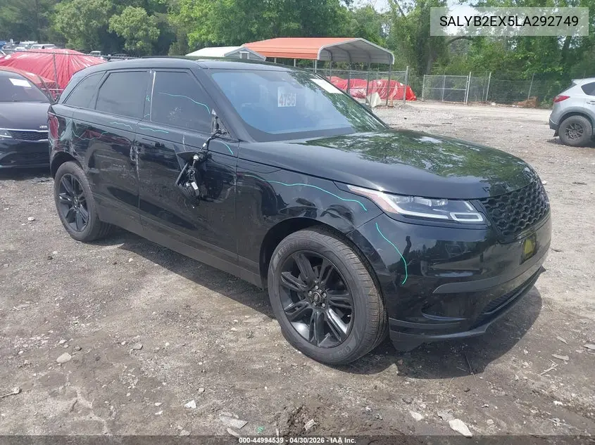 2020 Land Rover Range Rover Velar P250 S VIN: SALYB2EX5LA292749 Lot: 44994539