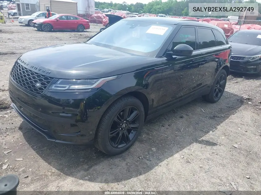 2020 Land Rover Range Rover Velar P250 S VIN: SALYB2EX5LA292749 Lot: 44994539