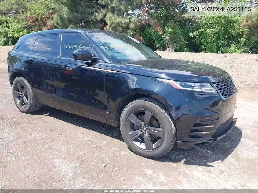 2020 Land Rover Range Rover Velar P250 R-Dynamic S VIN: SALYK2EX4LA253165 Lot: 45008593