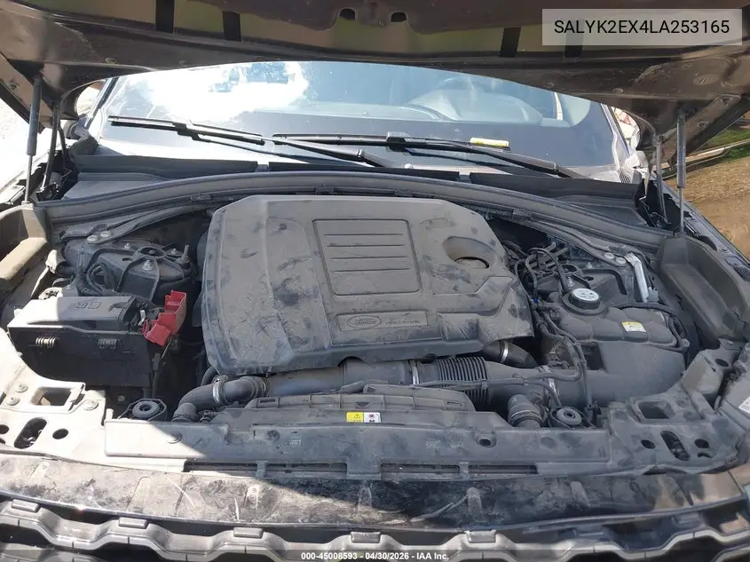 2020 Land Rover Range Rover Velar P250 R-Dynamic S VIN: SALYK2EX4LA253165 Lot: 45008593