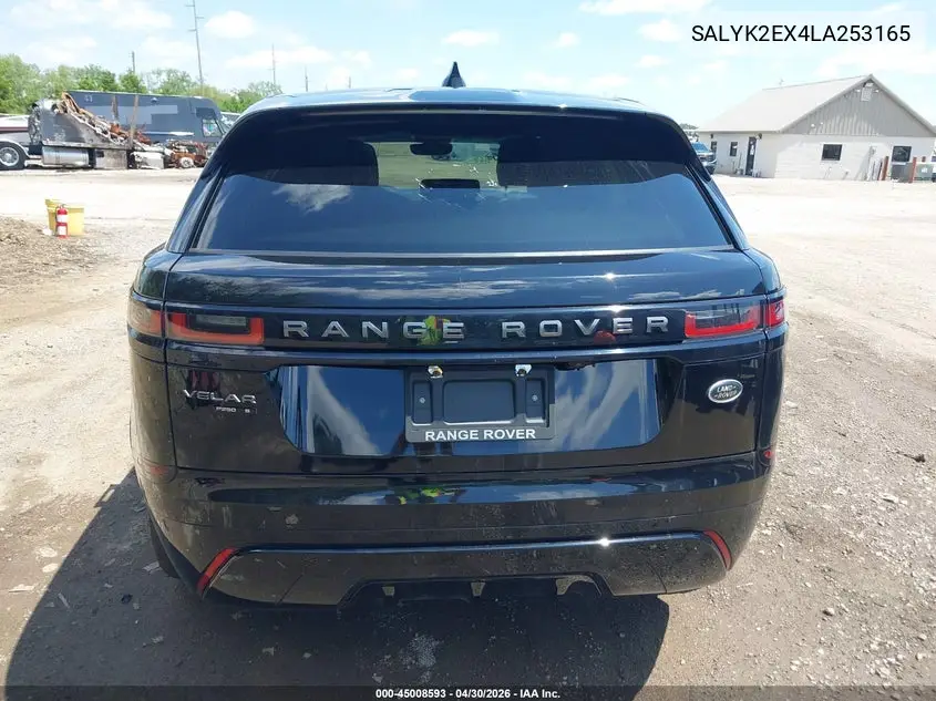 2020 Land Rover Range Rover Velar P250 R-Dynamic S VIN: SALYK2EX4LA253165 Lot: 45008593