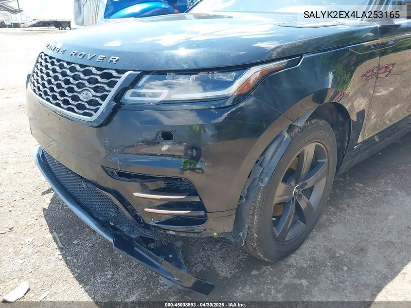 2020 Land Rover Range Rover Velar P250 R-Dynamic S VIN: SALYK2EX4LA253165 Lot: 45008593