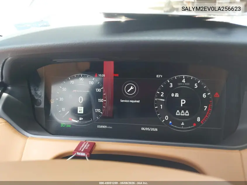 2020 Land Rover Range Rover Velar P380 R-Dynamic Hse VIN: SALYM2EV0LA256623 Lot: 45051259