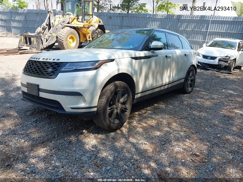 2020 Land Rover Range Rover Velar P250 S VIN: SALYB2EX4LA293410 Lot: 45158168