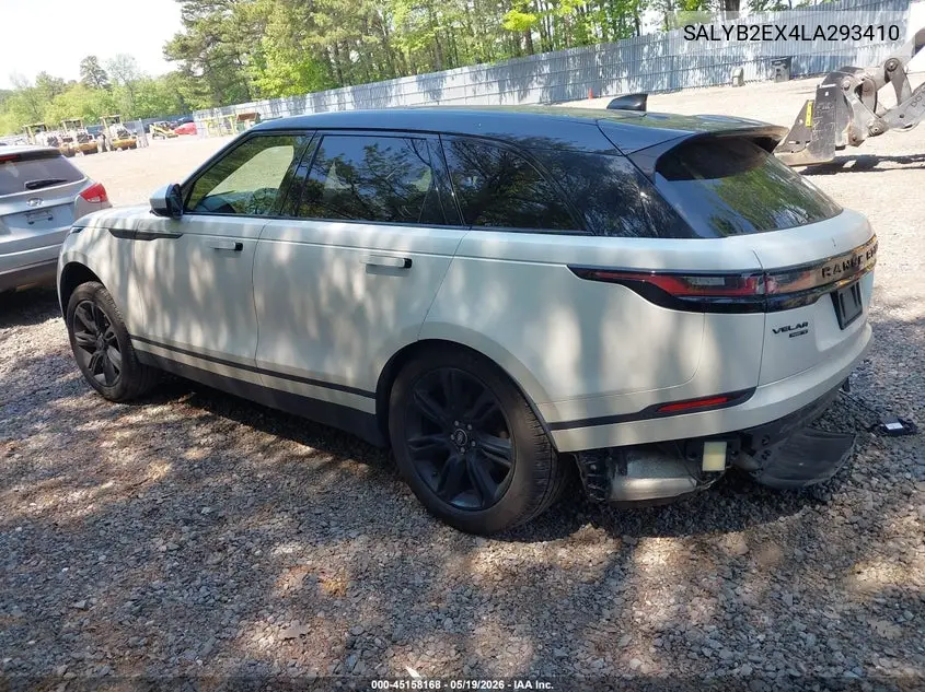 2020 Land Rover Range Rover Velar P250 S VIN: SALYB2EX4LA293410 Lot: 45158168