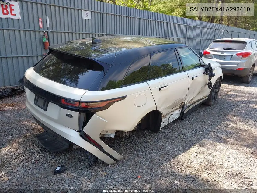 2020 Land Rover Range Rover Velar P250 S VIN: SALYB2EX4LA293410 Lot: 45158168