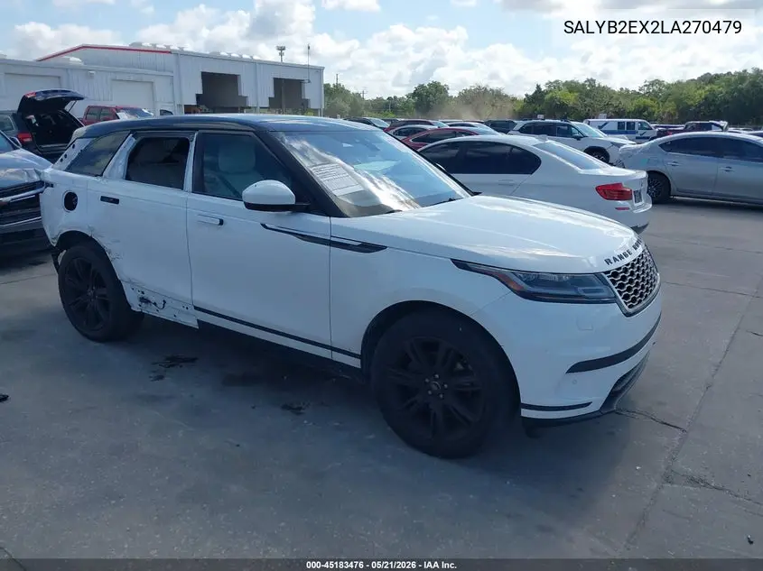 2020 Land Rover Range Rover Velar P250 S VIN: SALYB2EX2LA270479 Lot: 45183476