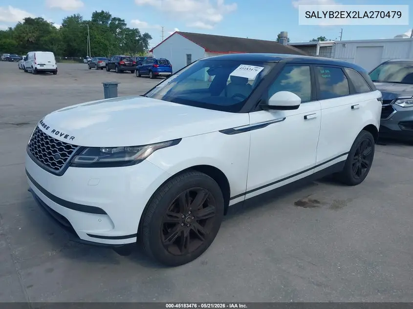 2020 Land Rover Range Rover Velar P250 S VIN: SALYB2EX2LA270479 Lot: 45183476