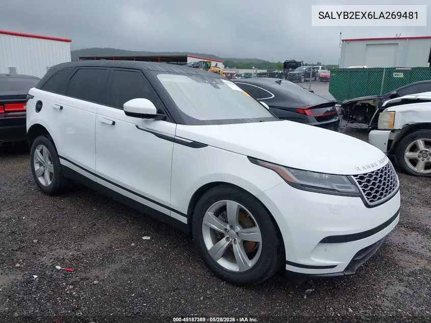 2020 Land Rover Range Rover Velar P250 S VIN: SALYB2EX6LA269481 Lot: 45187369